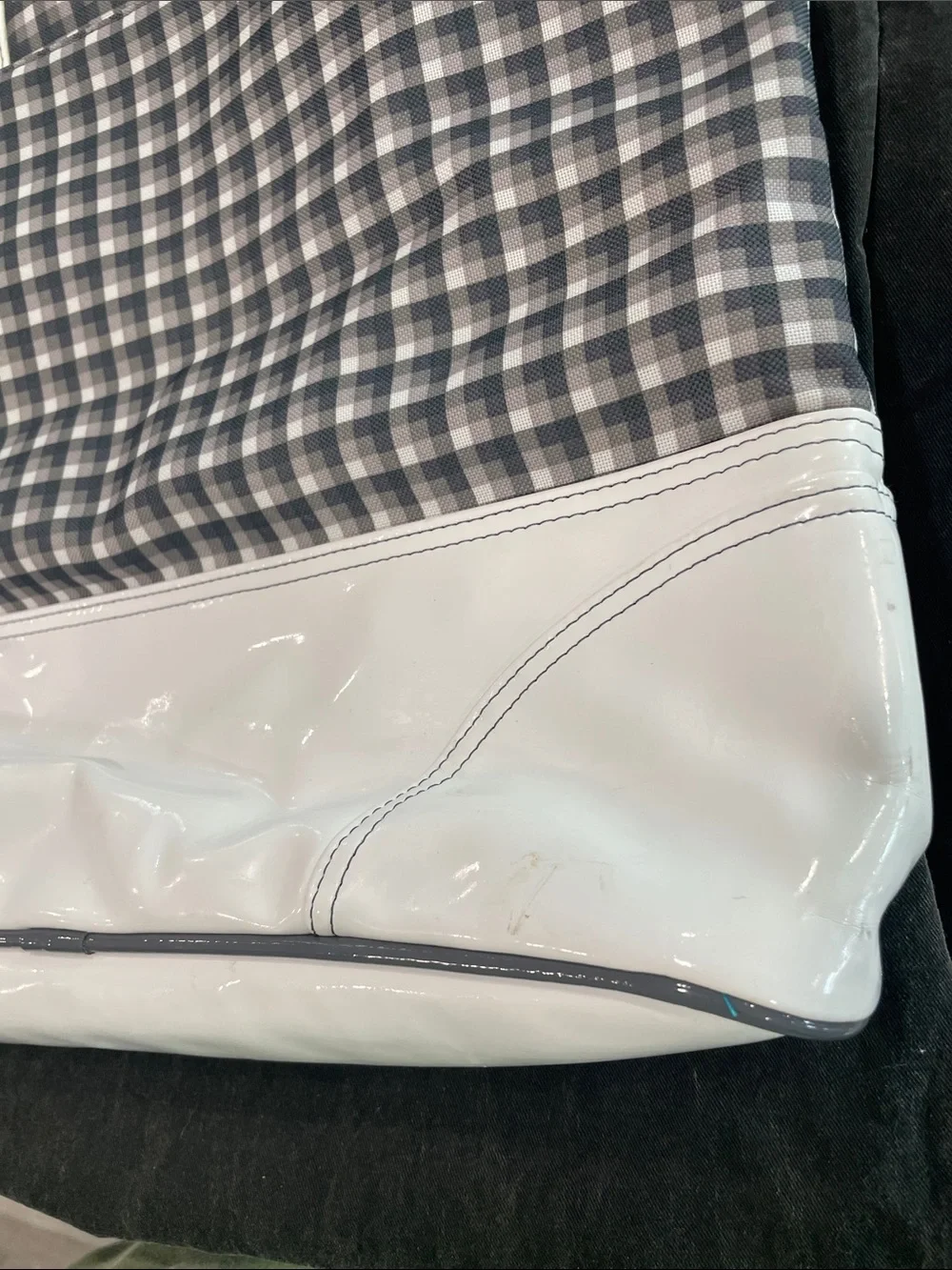 Nike Brassie Shoulder Bag Grey & White Gingham Golf Tote
